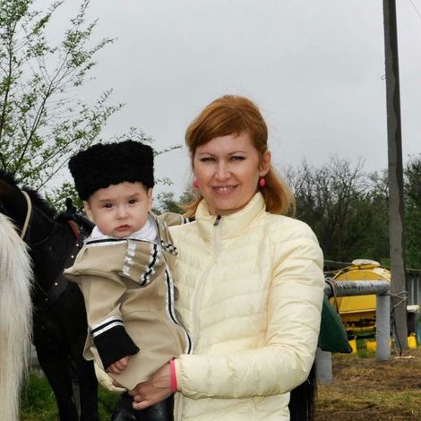 Лариса Щеглова с сыном Макаром